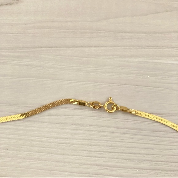 NWB 18K Ordona Collections Snake Chain Flat Gold Necklace - Picture 5 of 8